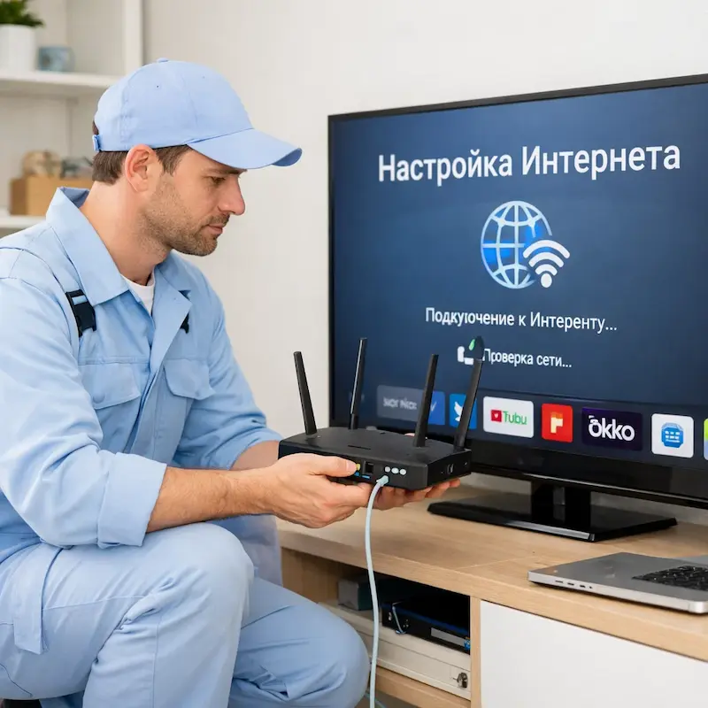 Настройка интернета на телевизоре в Воронеже