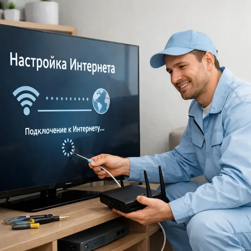 Настройка интернета на ТВ в Воронеже
