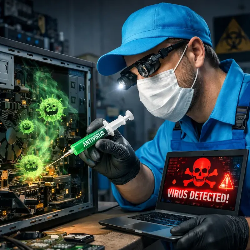 Лечение компьютера от вирусов в Воронеже на дому